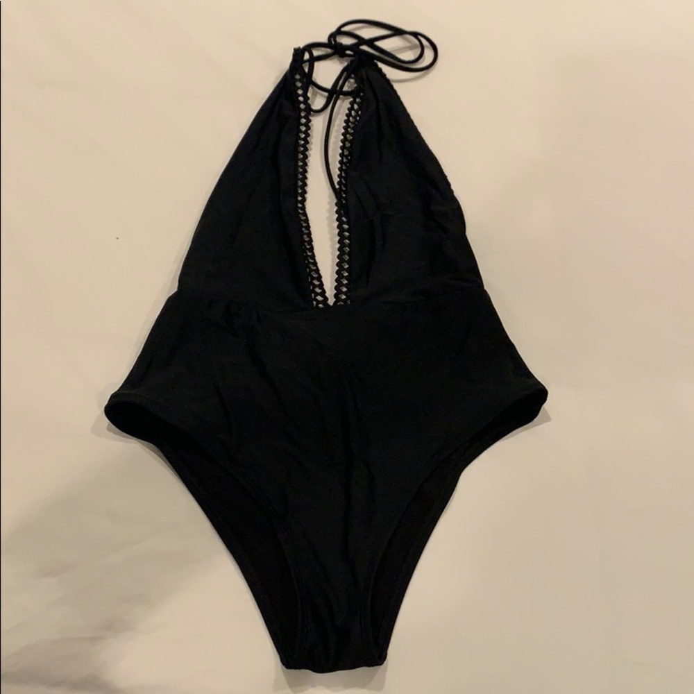 Black one piece swimsuit